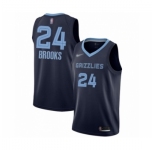 Men's Memphis Grizzlies #24 Dillon Brooks Authentic Navy Blue Finished Basketball Jersey - Icon Edition