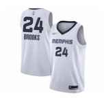 Men's Memphis Grizzlies #24 Dillon Brooks Authentic White Finished Basketball Jersey - Association Edition