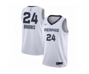 Men's Memphis Grizzlies #24 Dillon Brooks Authentic White Finished Basketball Jersey - Association Edition
