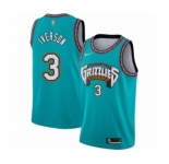 Men's Memphis Grizzlies #3 Allen Iverson Authentic Green Hardwood Classic Basketball Jersey