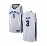 Men's Memphis Grizzlies #3 Grayson Allen Authentic White Basketball Jersey - Association Edition