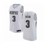 Men's Memphis Grizzlies #3 Grayson Allen Authentic White Basketball Jersey - City Edition