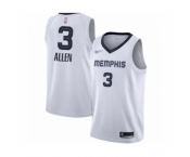 Men's Memphis Grizzlies #3 Grayson Allen Authentic White Finished Basketball Jersey - Association Edition