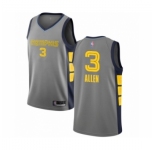 Men's Memphis Grizzlies #3 Grayson Allen Swingman Gray Basketball Jersey - City Edition