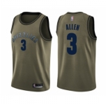 Men's Memphis Grizzlies #3 Grayson Allen Swingman Green Salute to Service Basketball Jersey