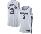 Men's Memphis Grizzlies #3 Kentavious Caldwell-Pope Gray 2025-26 City Edition Swingman Stitched Jersey