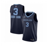 Men's Memphis Grizzlies #3 Shareef Abdur-Rahim Authentic Navy Blue Finished Basketball Jersey - Icon Edition