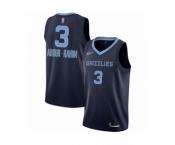 Men's Memphis Grizzlies #3 Shareef Abdur-Rahim Authentic Navy Blue Finished Basketball Jersey - Icon Edition