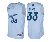 Men's Memphis Grizzlies #33 Marc Gasol Light Blue 2016 Christmas Day NBA Swingman Jersey