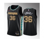 Men's Memphis Grizzlies #36 Marcus Smart Black 2023 Draft City Edition Stitched Basketball Jersey
