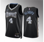 Men's Memphis Grizzlies #4 Victor Oladipo Black 2022-23 City Edition Stitched Jersey