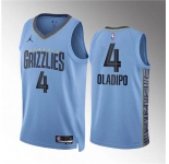 Men's Memphis Grizzlies #4 Victor Oladipo Blue Statement Edition Stitched Jersey