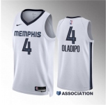 Men's Memphis Grizzlies #4 Victor Oladipo White Association Edition Stitched Jersey