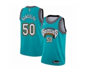 Men's Memphis Grizzlies #50 Zach Randolph Authentic Green Hardwood Classic Basketball Jersey