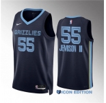 Men's Memphis Grizzlies #55 Trey Jemison Iii Navy Icon Edition Stitched Jersey