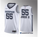Men's Memphis Grizzlies #55 Trey Jemison Iii White Association Edition Stitched Jersey