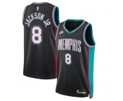 Men's Memphis Grizzlies #8 Jaren Jackson Jr. Black 2025 Classic Edition Stitched Basketball Jersey