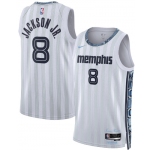 Men's Memphis Grizzlies #8 Jaren Jackson Jr. Gray 2025-26 City Edition Swingman Stitched Jersey