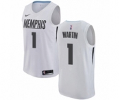 Men's Nike Memphis Grizzlies #1 Jarell Martin Authentic White NBA Jersey - City Edition