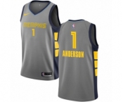 Men's Nike Memphis Grizzlies #1 Kyle Anderson Swingman Gray NBA Jersey - City Edition