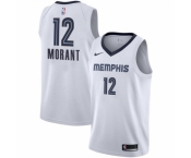 Men's Nike Memphis Grizzlies #12 Ja Morant White NBA Swingman Association Edition Jersey