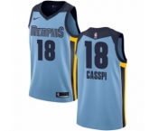 Men's Nike Memphis Grizzlies #18 Omri Casspi Authentic Light Blue NBA Jersey Statement Edition