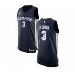 Men's Nike Memphis Grizzlies #3 Allen Iverson Authentic Navy Blue Road NBA Jersey - Icon Edition