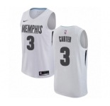 Men's Nike Memphis Grizzlies #3 Jevon Carter Authentic White NBA Jersey - City Edition
