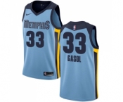 Men's Nike Memphis Grizzlies #33 Marc Gasol Swingman Light Blue NBA Jersey Statement Edition