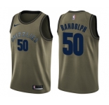 Men's Nike Memphis Grizzlies #50 Zach Randolph Swingman Green Salute to Service NBA Jersey