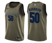 Men's Nike Memphis Grizzlies #50 Zach Randolph Swingman Green Salute to Service NBA Jersey