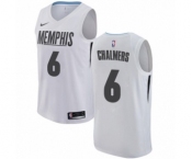 Men's Nike Memphis Grizzlies #6 Mario Chalmers Authentic White NBA Jersey - City Edition