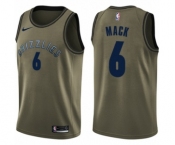 Men's Nike Memphis Grizzlies #6 Shelvin Mack Swingman Green Salute to Service NBA Jersey