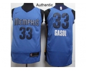 Nike Memphis Grizzlies #33 Marc Gasol Light Blue NBA Authentic Statement Edition Jersey
