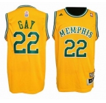 nba memphis grizzlies #22 gay yellow[2011 swingman revolution 30]