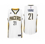 Indiana Pacers #21 Thaddeus Young 2016 Home White New Swingman Jersey