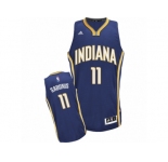 Men Adidas Indiana Pacers #11 Domantas Sabonis Swingman Navy Blue Road NBA Jersey