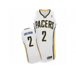 Men Adidas Indiana Pacers #2 Darren Collison Authentic White Home NBA Jersey