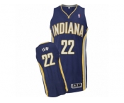 Men Adidas Indiana Pacers #22 T. J. Leaf Authentic Navy Blue Road NBA Jersey