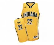 Men Adidas Indiana Pacers #22 T. J. Leaf Swingman Gold Alternate NBA Jersey