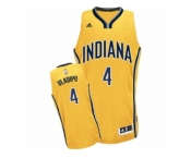 Men Adidas Indiana Pacers #4 Victor Oladipo Swingman Gold Alternate NBA Jersey