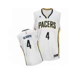 Men Adidas Indiana Pacers #4 Victor Oladipo Swingman White Home NBA Jersey