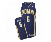 Men Adidas Indiana Pacers #6 Cory Joseph Authentic Navy Blue Road NBA Jersey