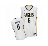 Men Adidas Indiana Pacers #6 Cory Joseph Swingman White Home NBA Jersey