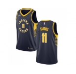 Men Nike Indiana Pacers #11 Domantas Sabonis Navy Blue NBA Swingman Icon Edition Jersey