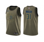 Men Nike Indiana Pacers #31 Reggie Miller Green Salute to Service NBA Swingman Jersey
