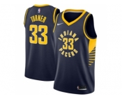Men Nike Indiana Pacers #33 Myles Turner Navy Blue NBA Swingman Icon Edition Jersey