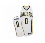 Men's Adidas Indiana Pacers #0 Aaron Brooks Authentic White Home NBA Jersey