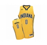 Men's Adidas Indiana Pacers #0 Aaron Brooks Swingman Gold Alternate NBA Jersey