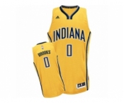 Men's Adidas Indiana Pacers #0 Aaron Brooks Swingman Gold Alternate NBA Jersey